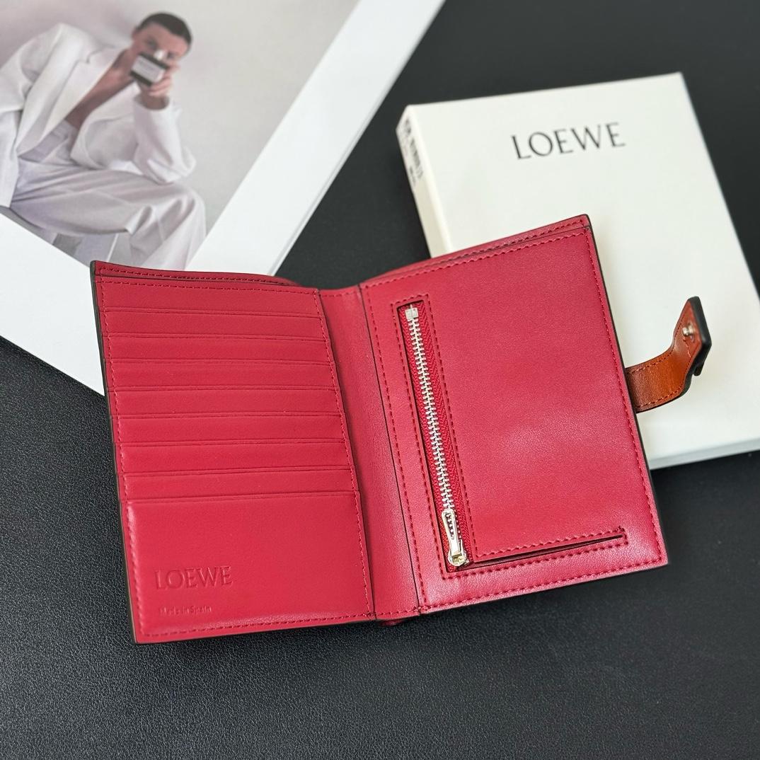 Loewe Medium Vertical Grained-Leather Wallet(14×11cm) - DesignerGu