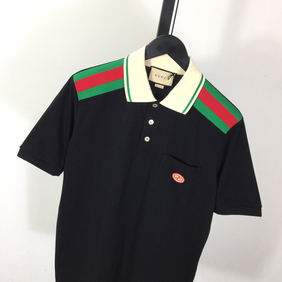 Gucci Cotton Polo With Interlocking G - DesignerGu