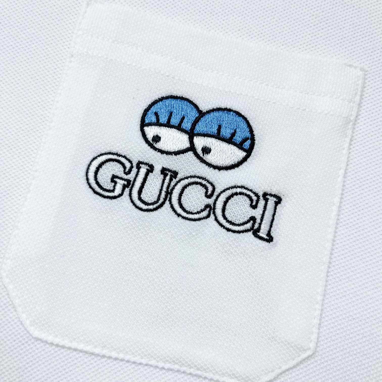 Gucci Cotton Piquet Polo T-shirt With Embroidery - DesignerGu