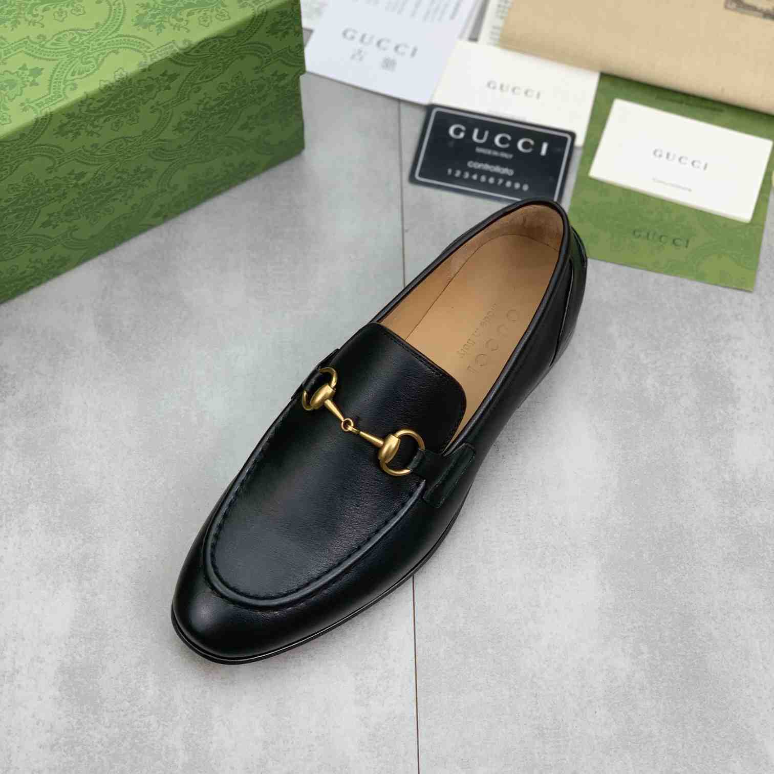 Gucci Jordaan Leather Loafer - DesignerGu