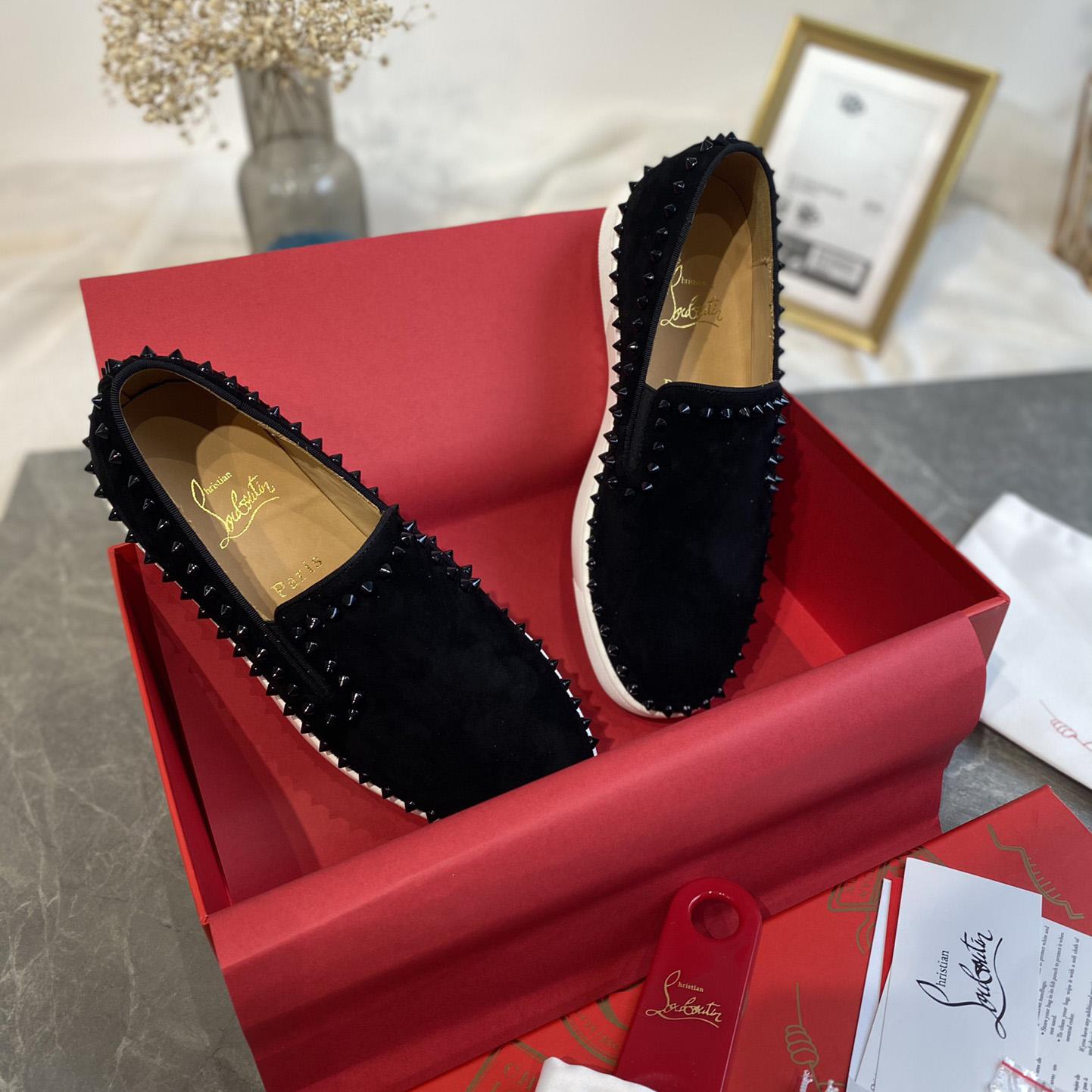 Christian Louboutin Stud Embellished Slip-On Loafers - DesignerGu