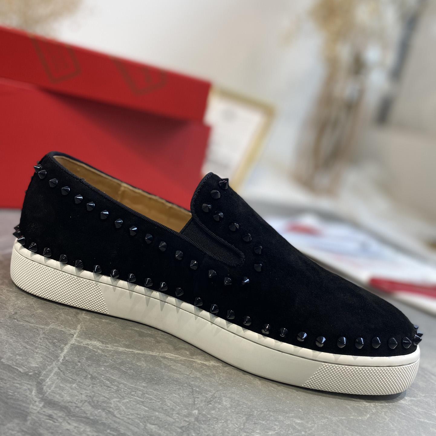 Christian Louboutin Stud Embellished Slip-On Loafers - DesignerGu