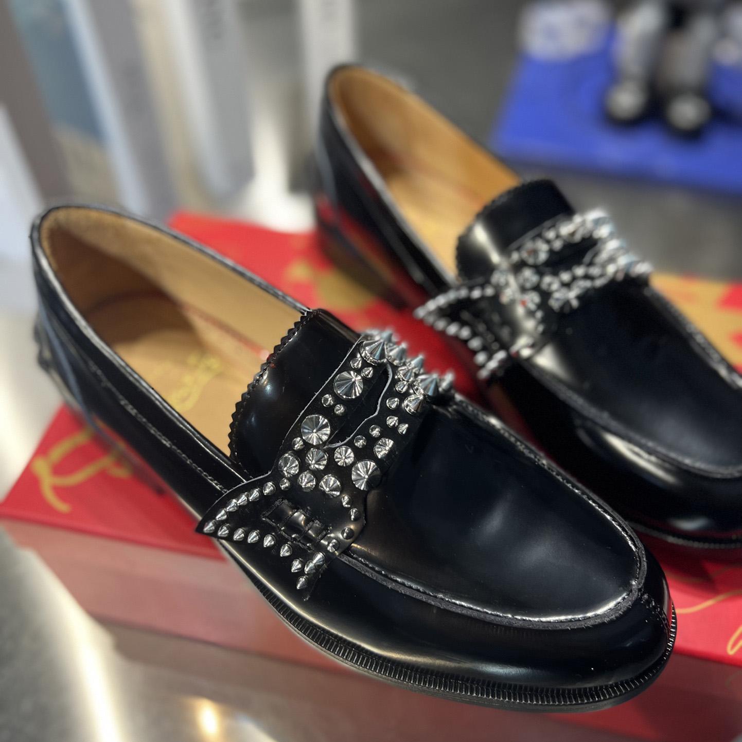 Christian Louboutin No Penny Spikes Loafers - DesignerGu