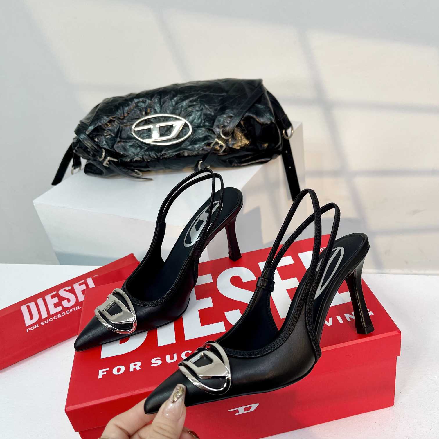 Diesel D-Venus SB - Slingback Pumps In Nappa Leather - DesignerGu