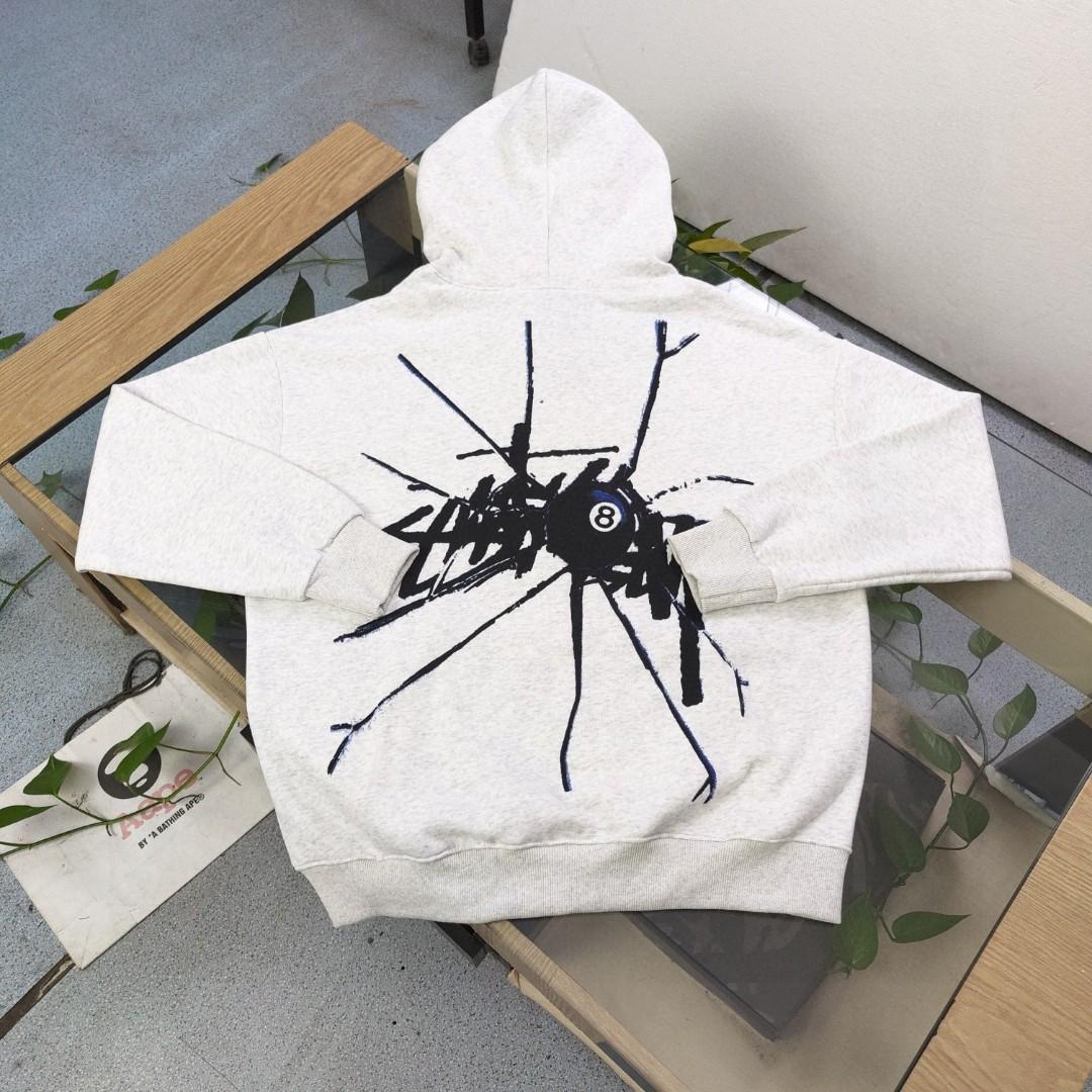 Stussy Lgo-embroidered Drawstring Hoodie - DesignerGu