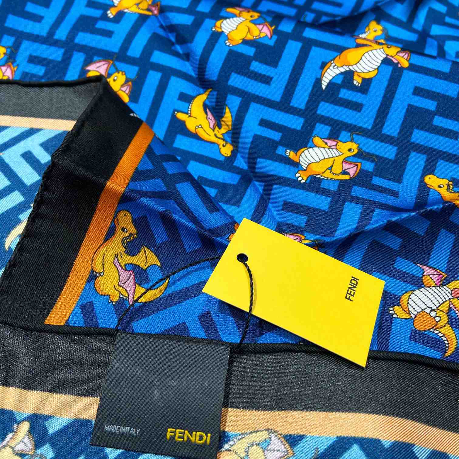 Fendi x FRGMT x Pokemon Silk Foulard   90*90cm - DesignerGu