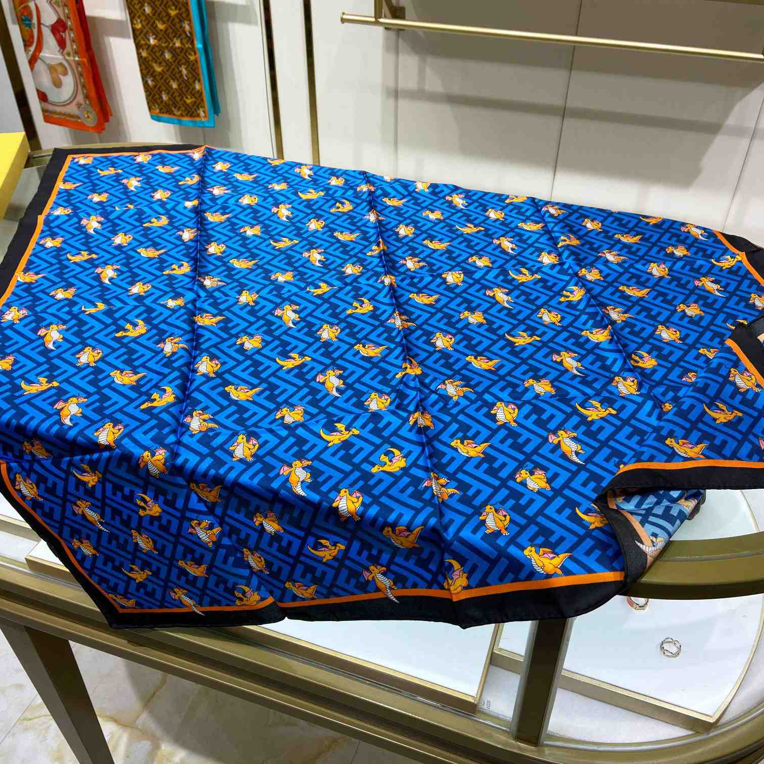 Fendi x FRGMT x Pokemon Silk Foulard   90*90cm - DesignerGu