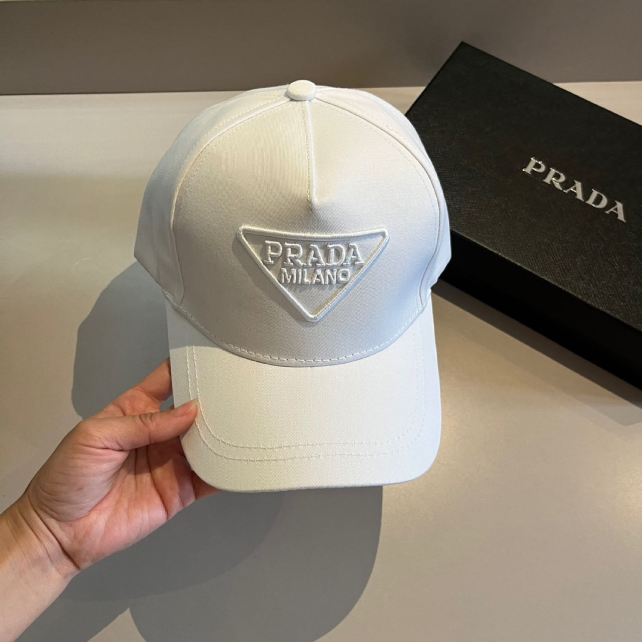 Prada Logo-patch Baseball Cap - DesignerGu