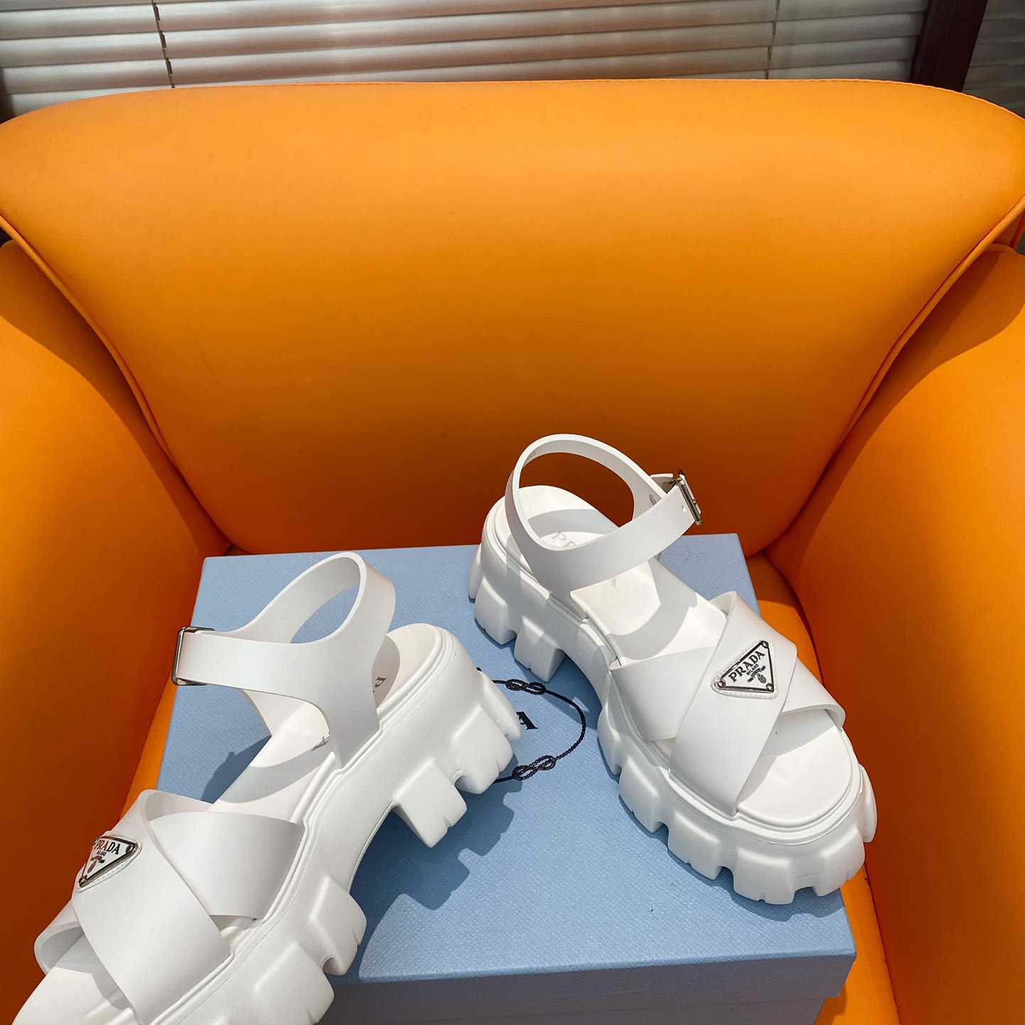 Prada Monolith Rubber Sandals - DesignerGu