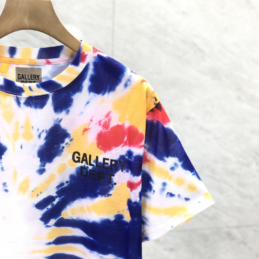 Gallery Dept. Tie-Dyed Logo-Print Cotton T-Shirt  - DesignerGu