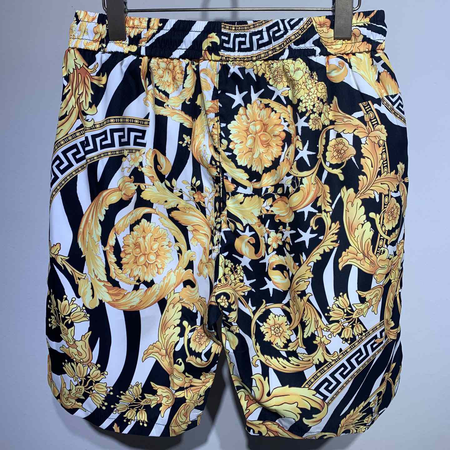 Versace Barocco Print Silk Shorts - DesignerGu