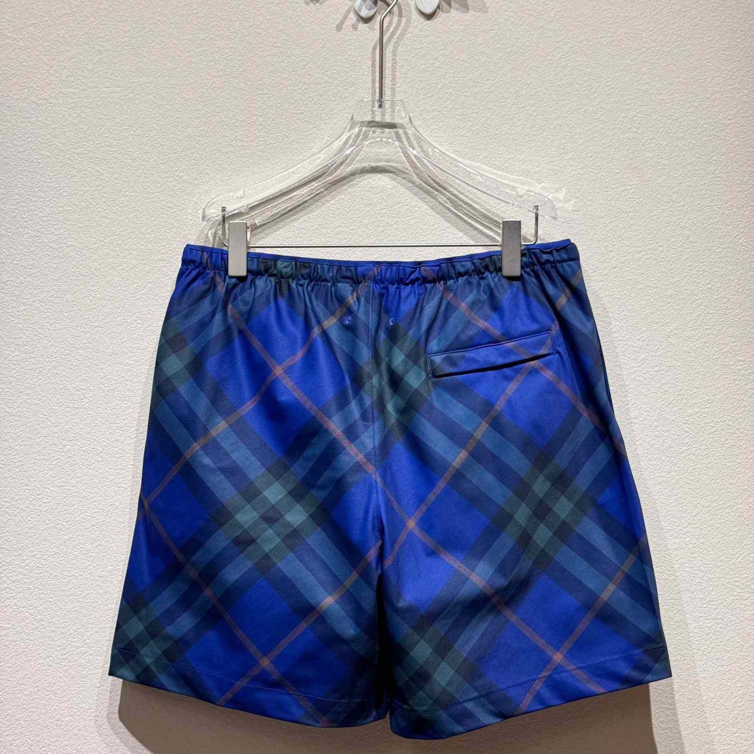 Burberry Blue Check Swim Shorts - DesignerGu