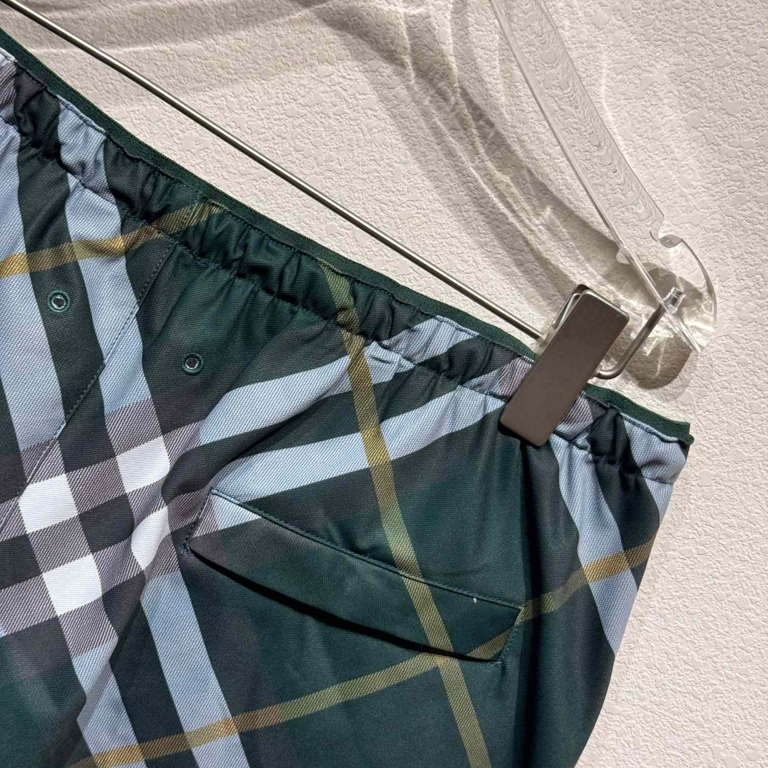 Burberry Green Check Swim Shorts - DesignerGu