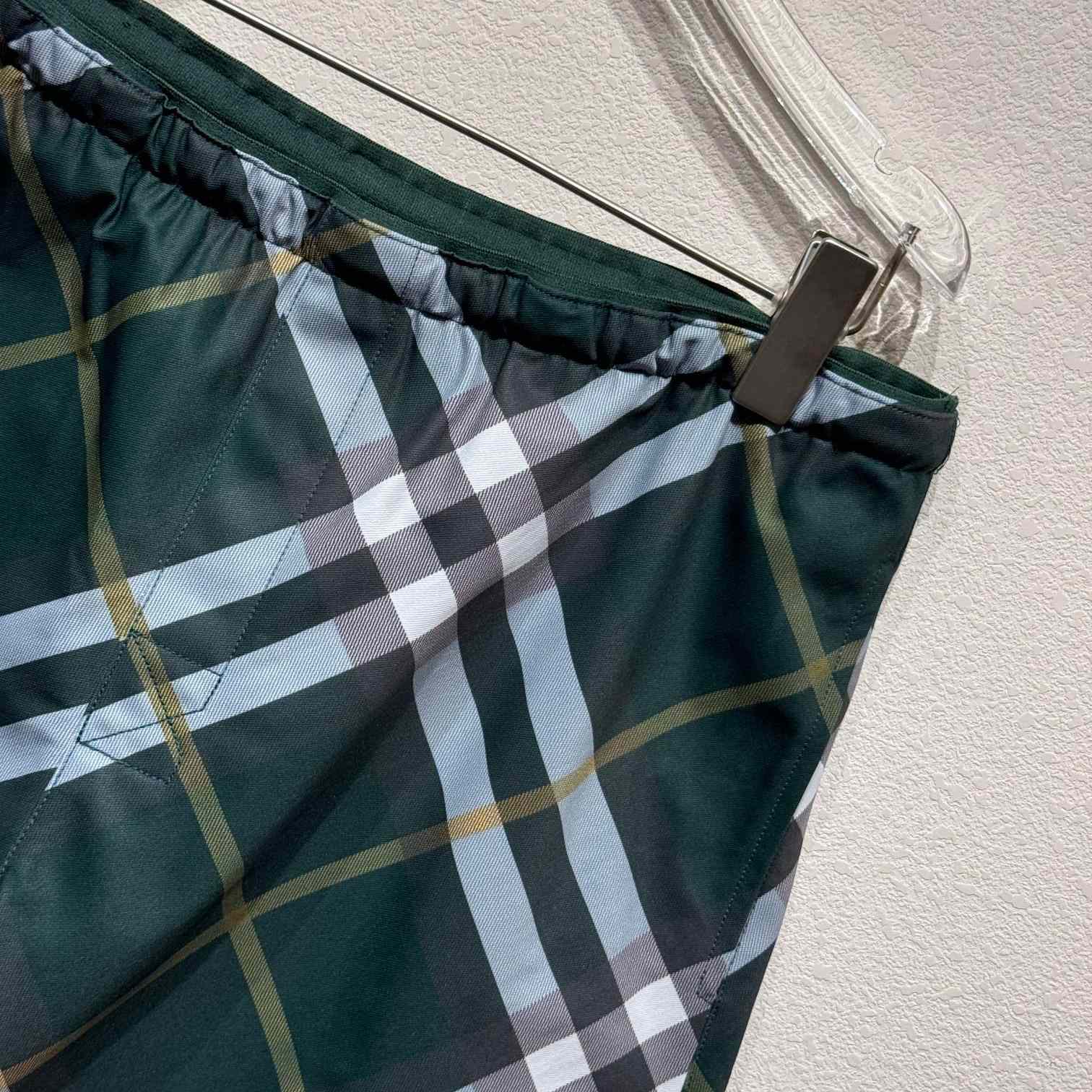 Burberry Green Check Swim Shorts - DesignerGu