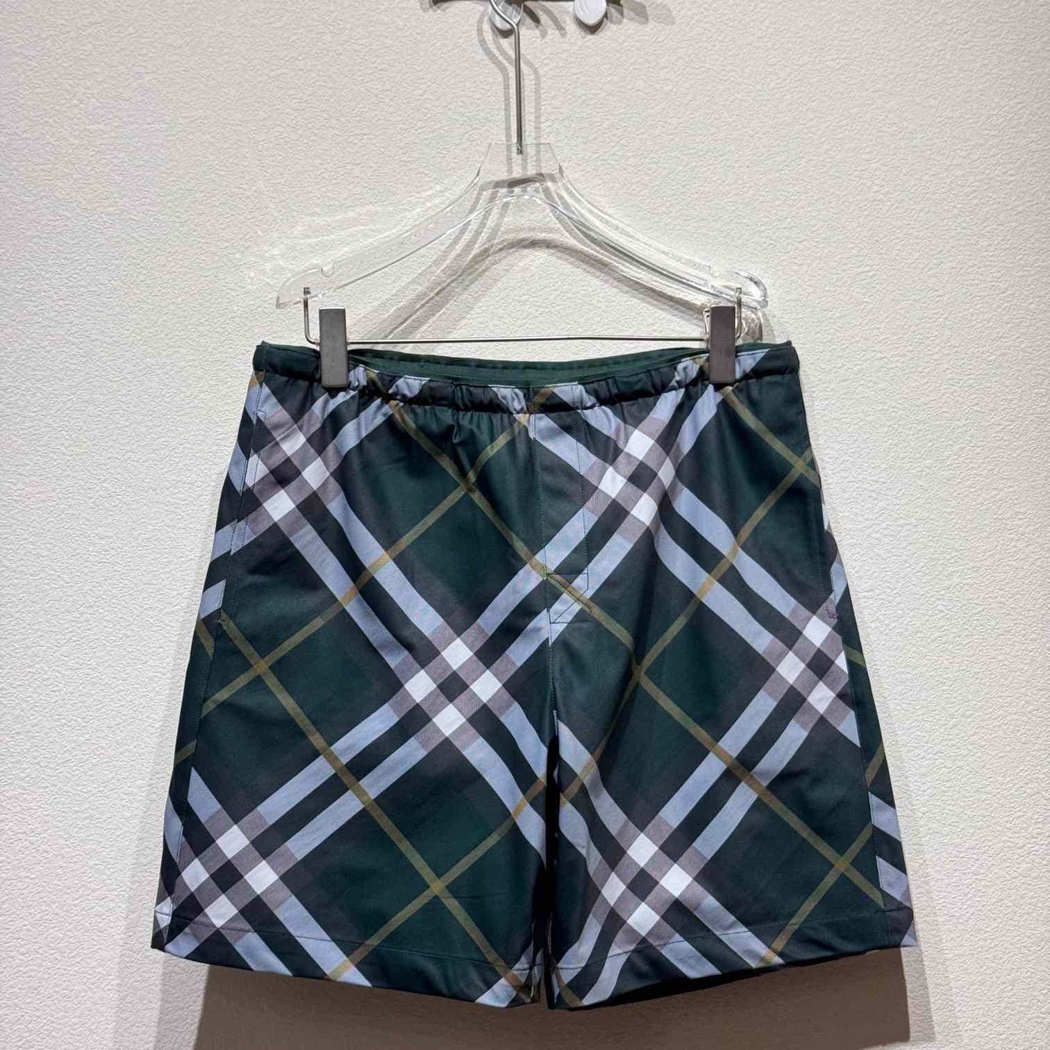 Burberry Green Check Swim Shorts - DesignerGu