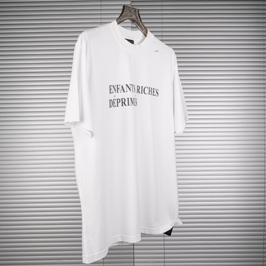 Balenciaga Enfants Riches Déprimés Logo Printed Crewneck T-Shirt - DesignerGu