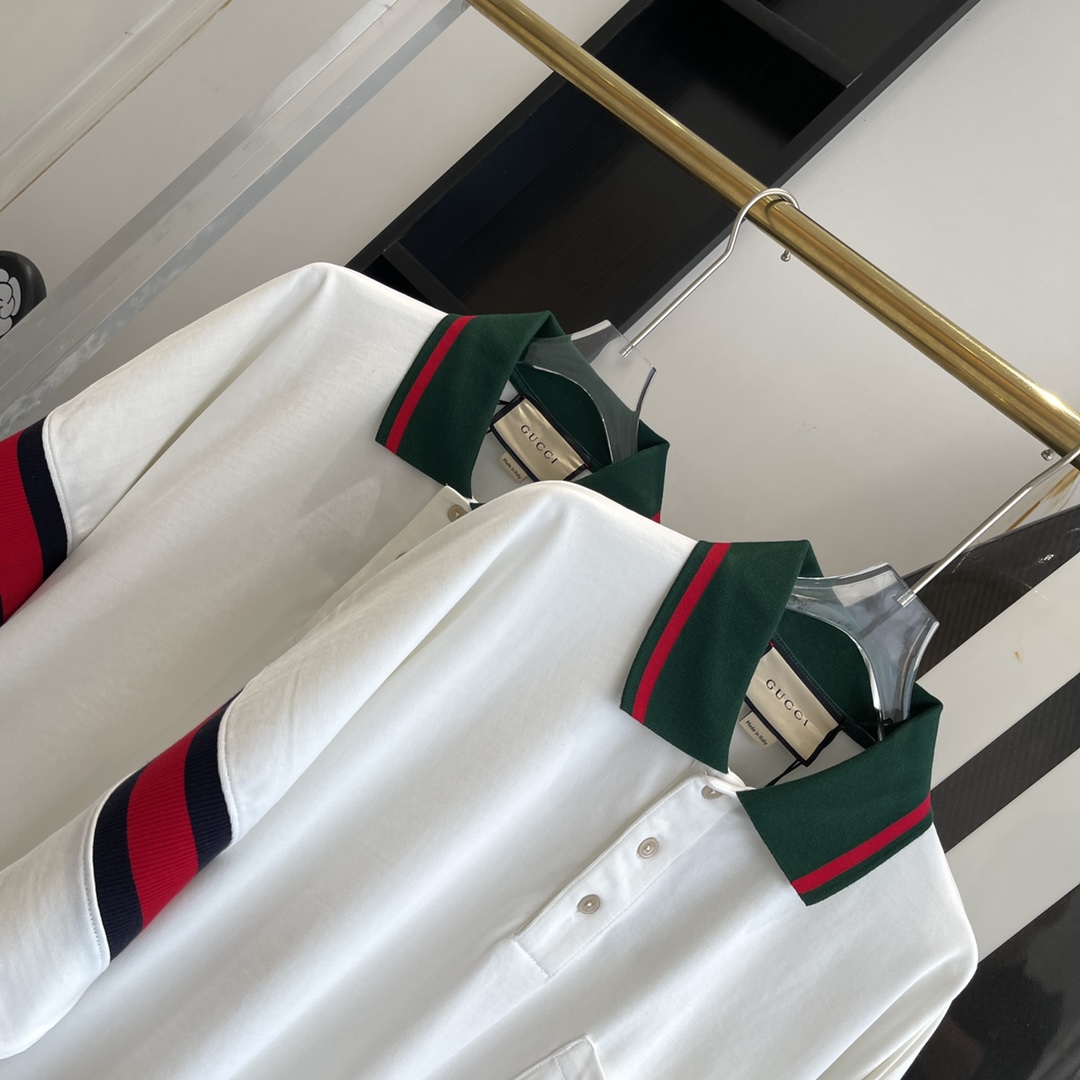 Gucci Cotton Jersey Polo With Web - DesignerGu