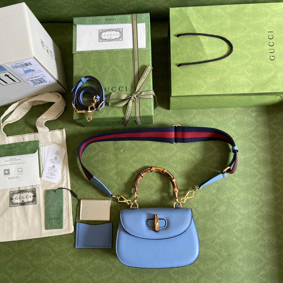 Gucci Bamboo 1947 Small Top Handle Bag   - DesignerGu