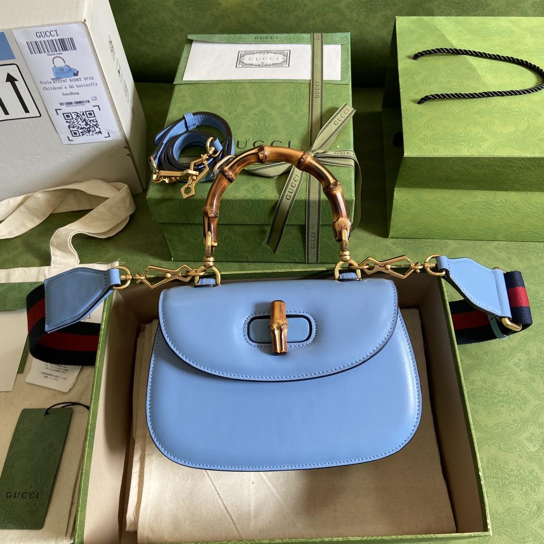 Gucci Bamboo 1947 Small Top Handle Bag   - DesignerGu