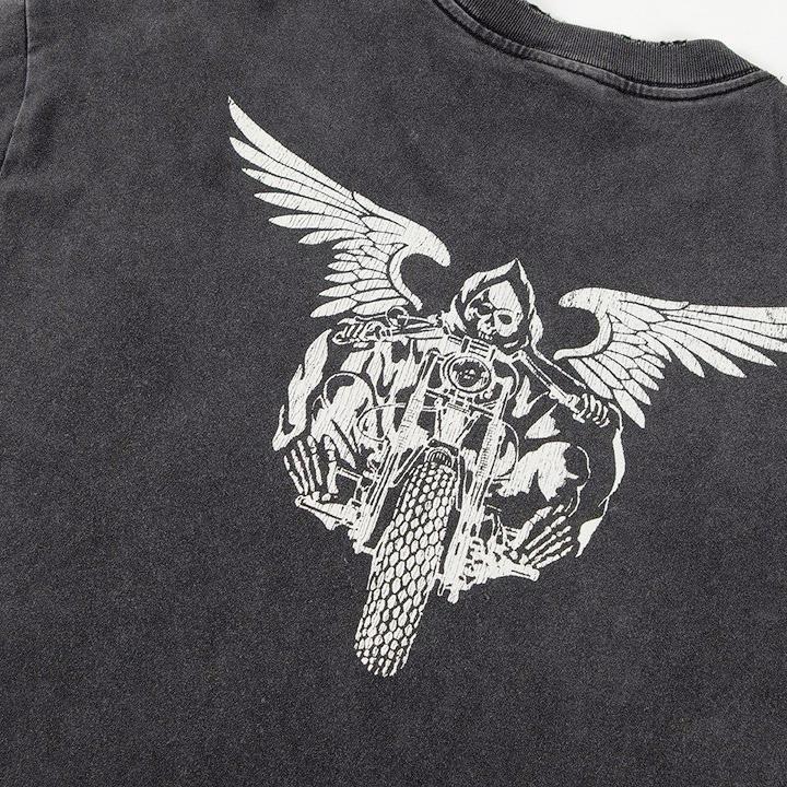 Saint Michael x NEIGHBORHOOD Skull Biker T-shirt - DesignerGu