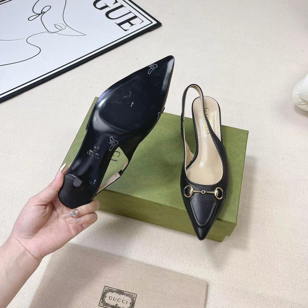 Gucci Women's Horsebit Slingback Pump - DesignerGu