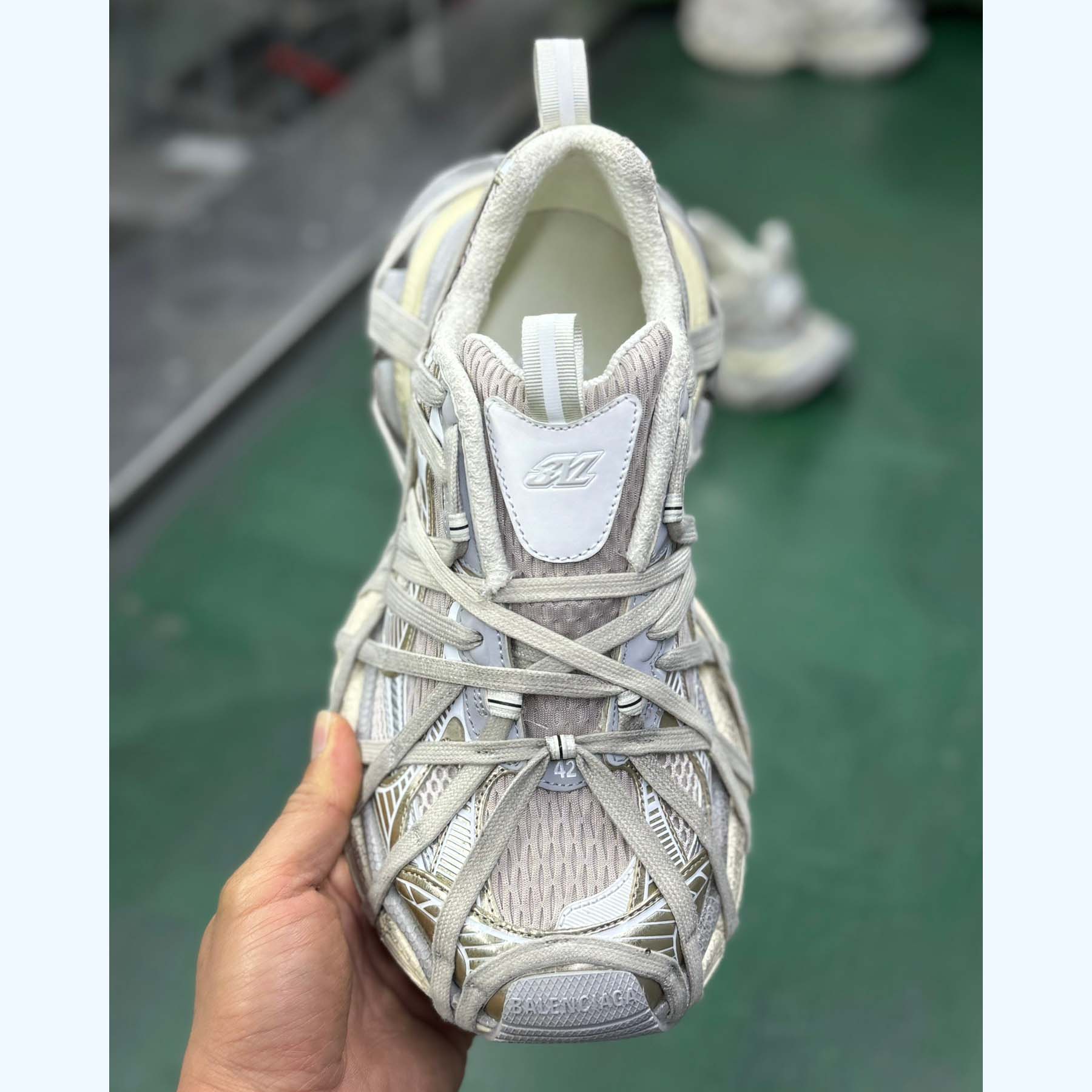 Balenciaga 3XL Extreme Lace Sneaker In Light Beige - DesignerGu