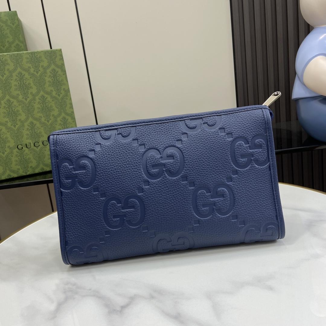 Gucci Jumbo GG Pouch (28.5x 18x 9cm) - DesignerGu