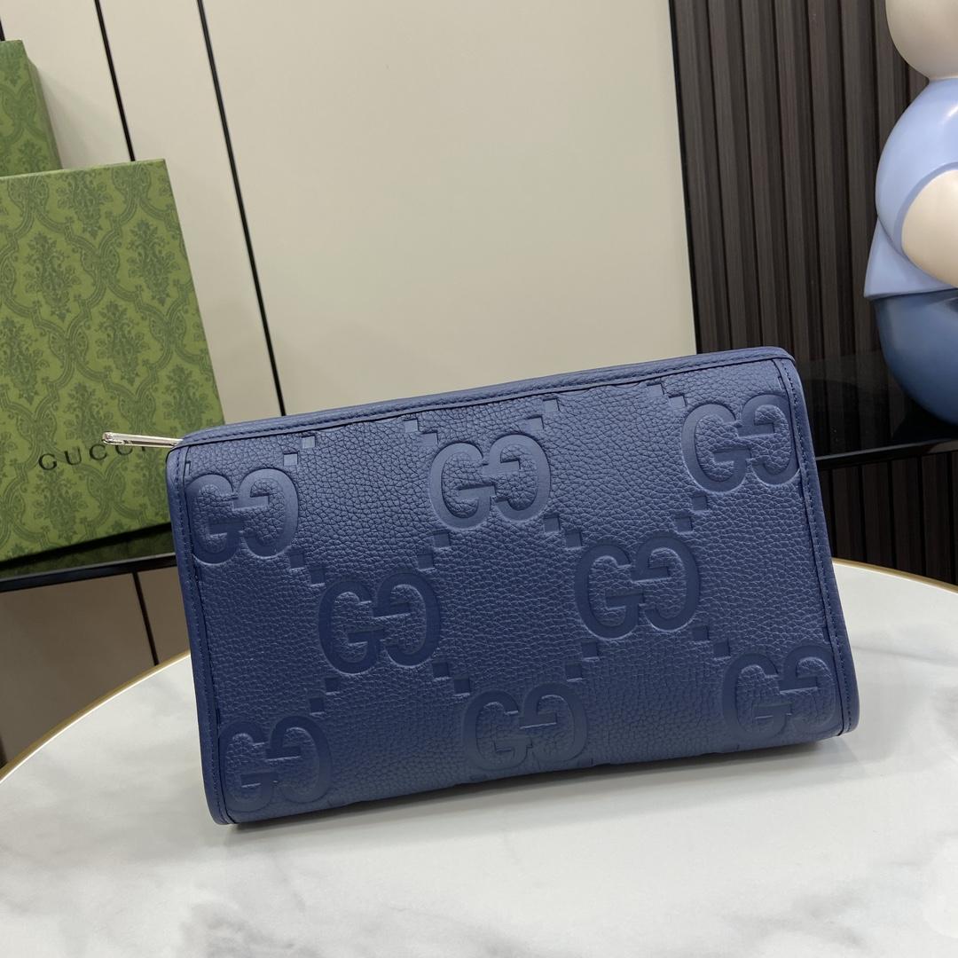 Gucci Jumbo GG Pouch (28.5x 18x 9cm) - DesignerGu