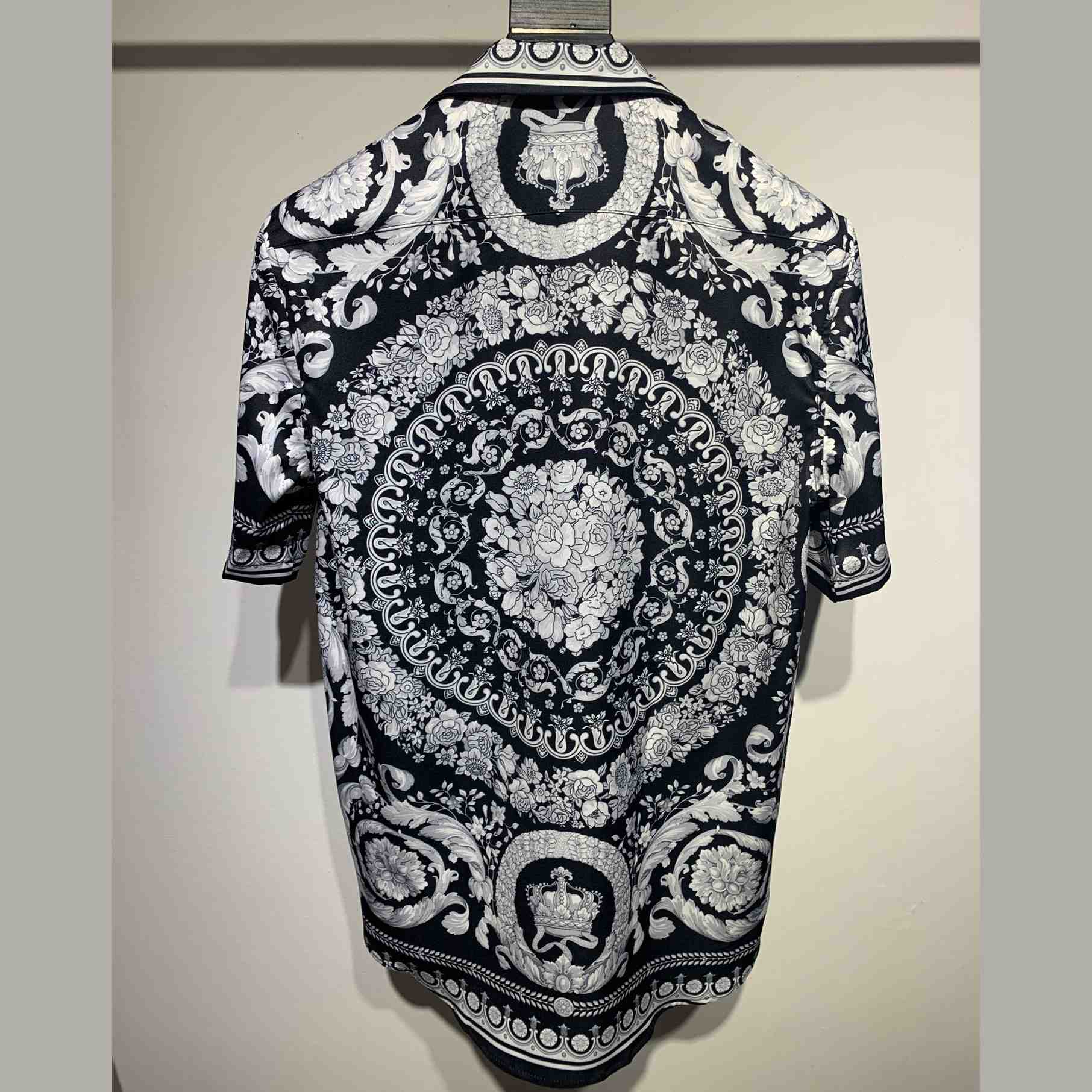 Versace Barocco Print Silk Shirt - DesignerGu