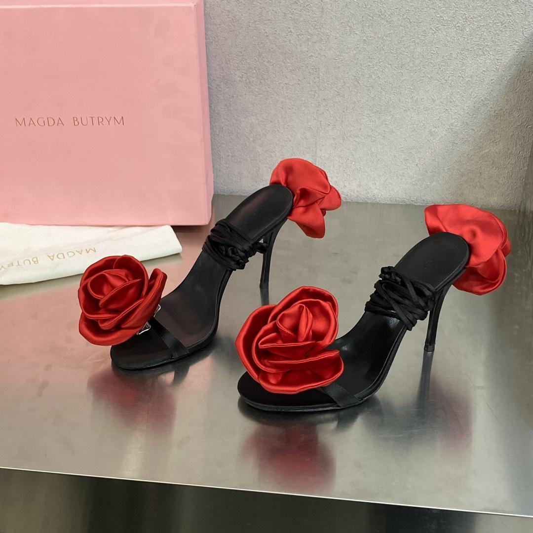 Magda Butrym Flower Heel Sandals - DesignerGu