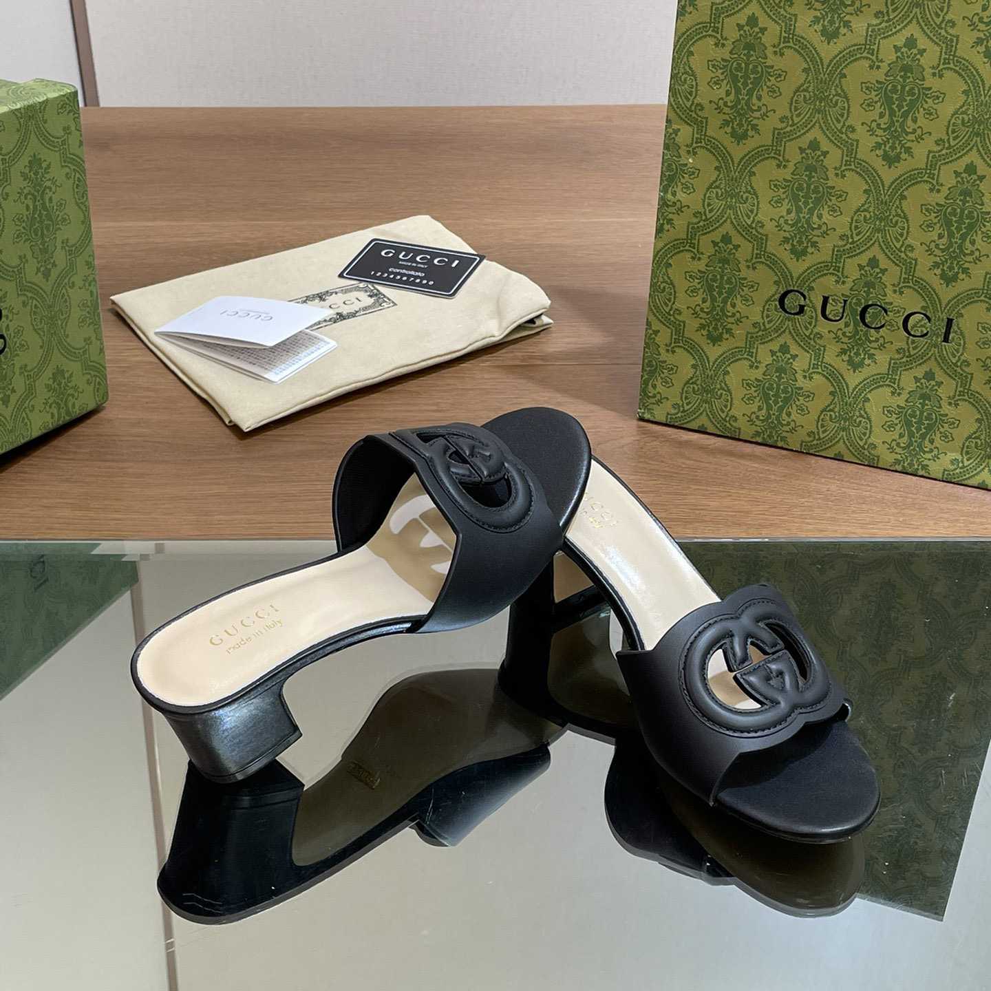 Gucci Women's Interlocking G Slide Sandal  - DesignerGu