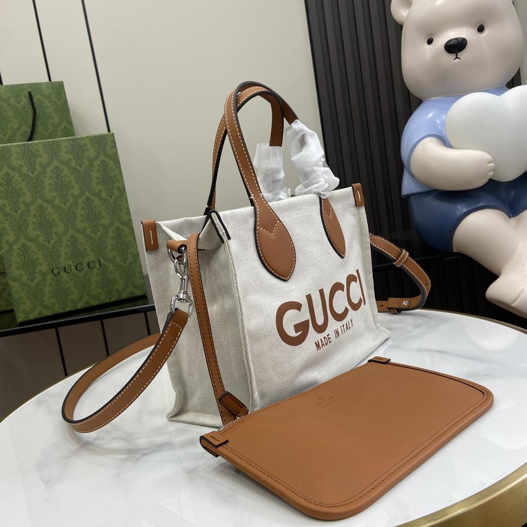 Gucci Mini Tote Bag With Gucci Print - DesignerGu