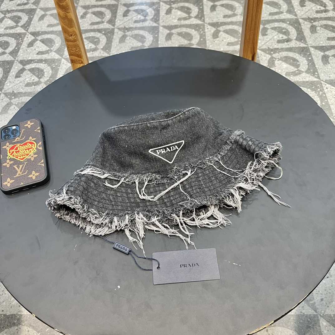 Prada Denim Bucket Hat - DesignerGu