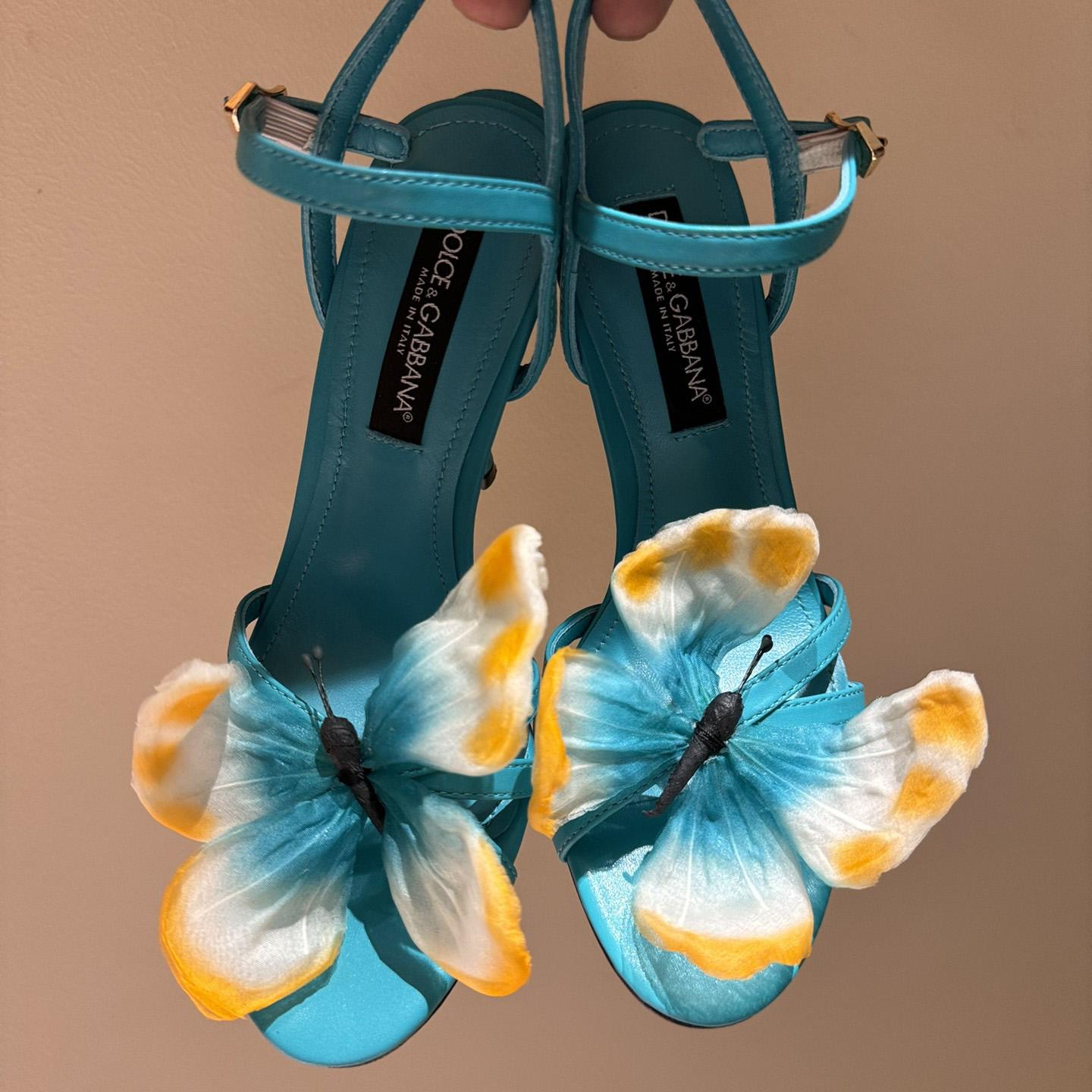 Dolce & Gabbana Butterfly Appliqué Sandals - DesignerGu