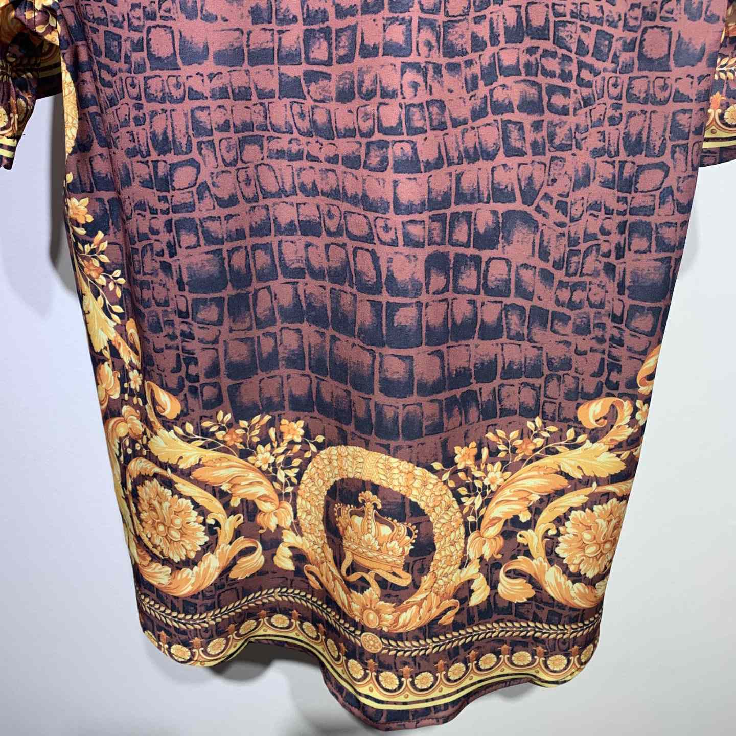 Versace Barocco Print Silk Shirt - DesignerGu