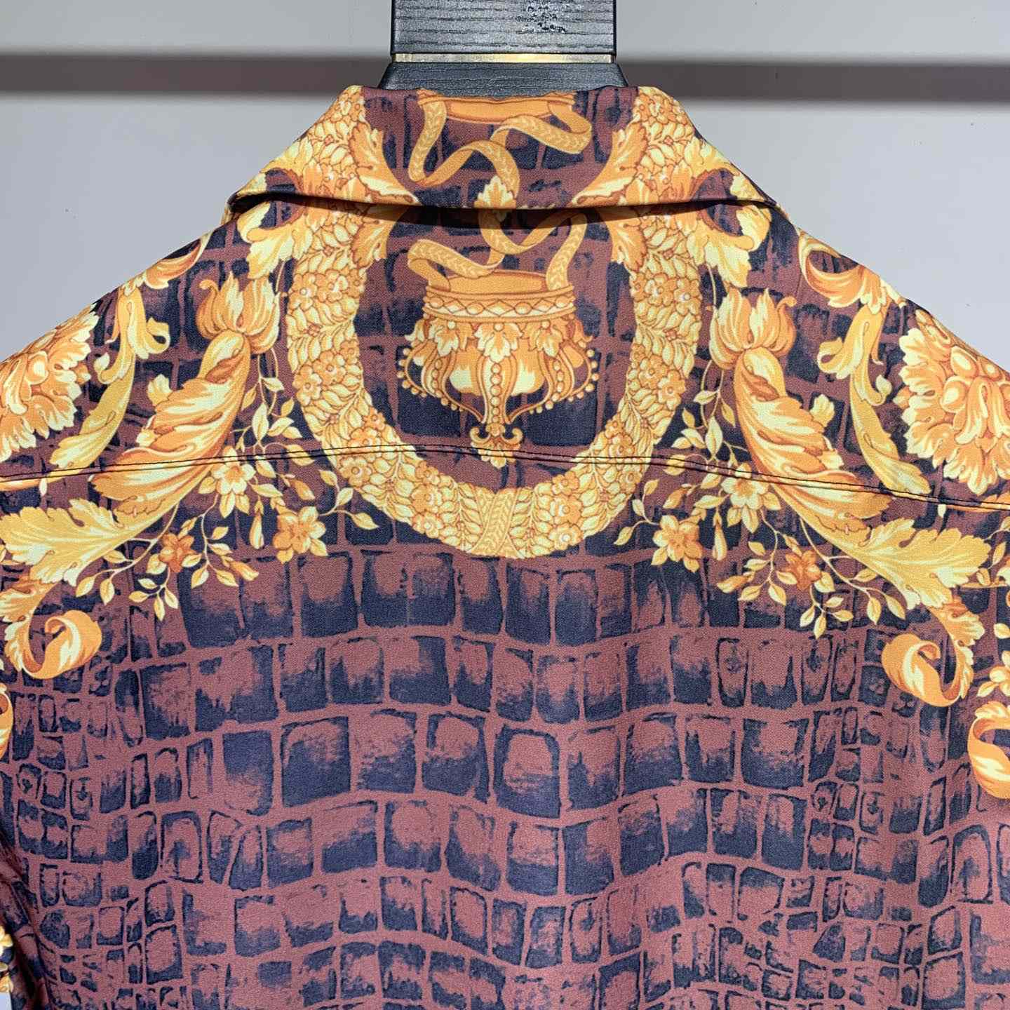 Versace Barocco Print Silk Shirt - DesignerGu