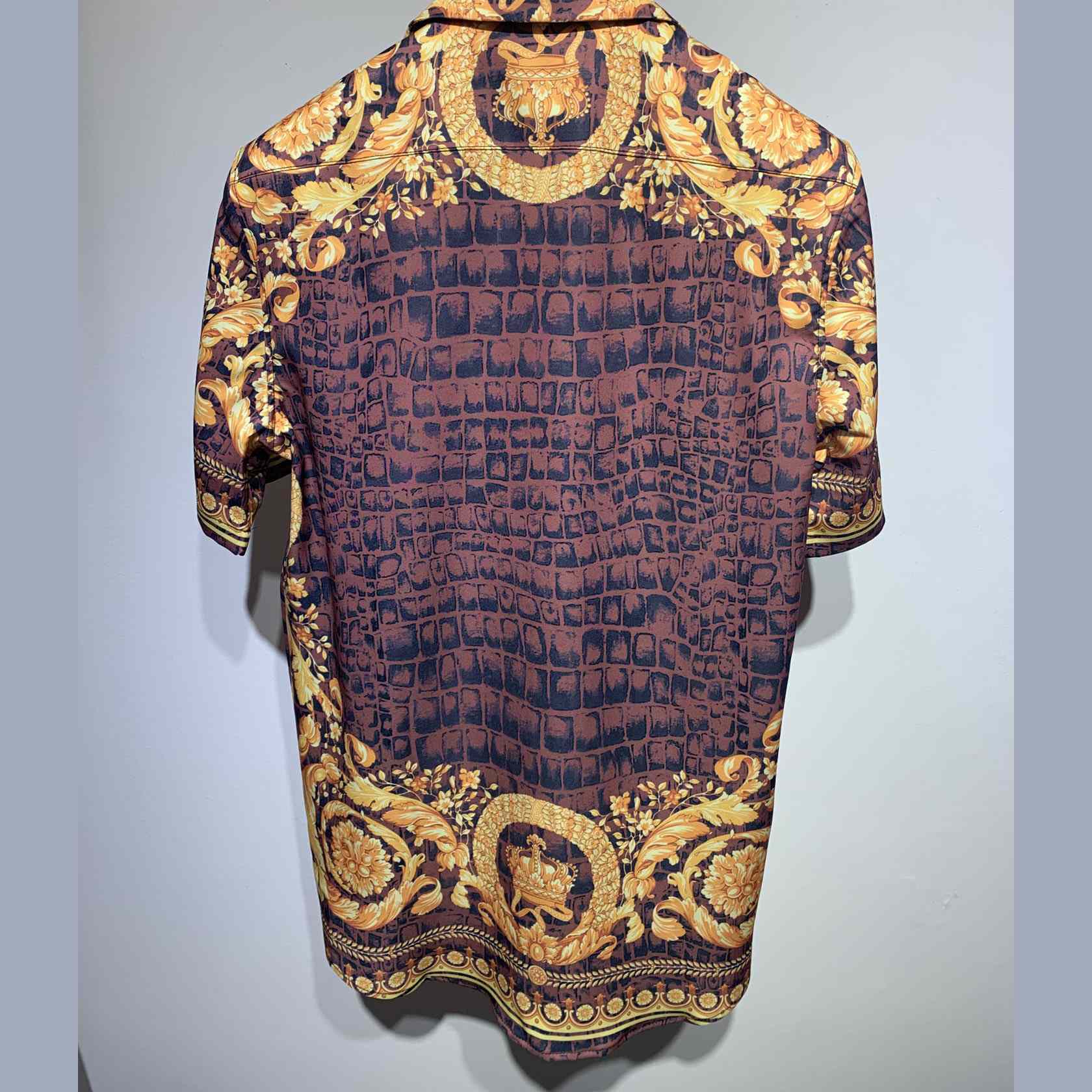 Versace Barocco Print Silk Shirt - DesignerGu