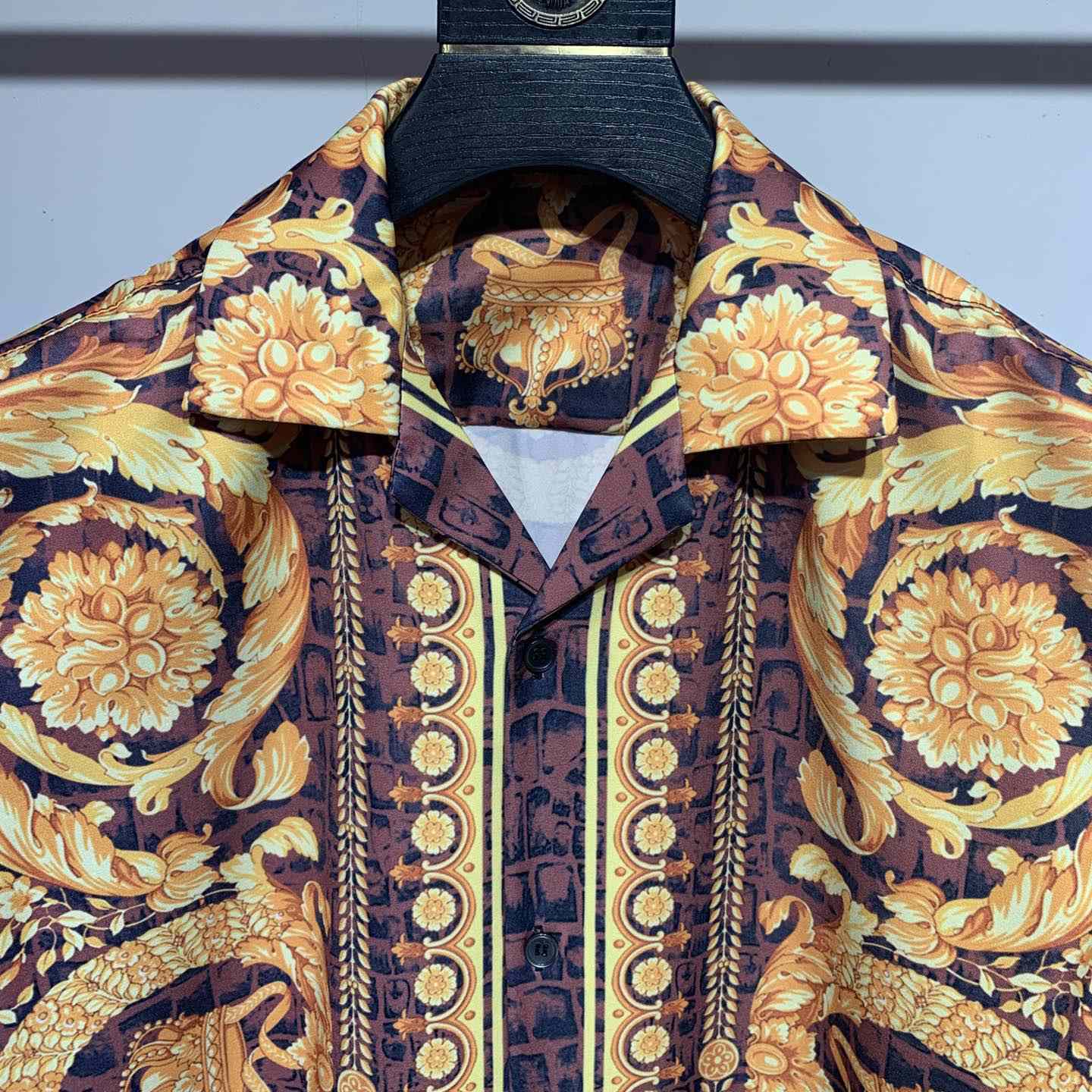 Versace Barocco Print Silk Shirt - DesignerGu