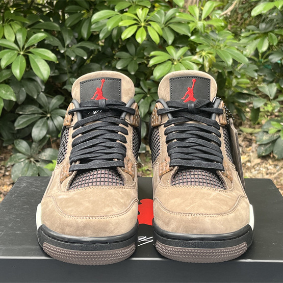 Travis Scott x Air Jordan 4 Retro Brown TS Sneakers    AJ4-766302 - DesignerGu