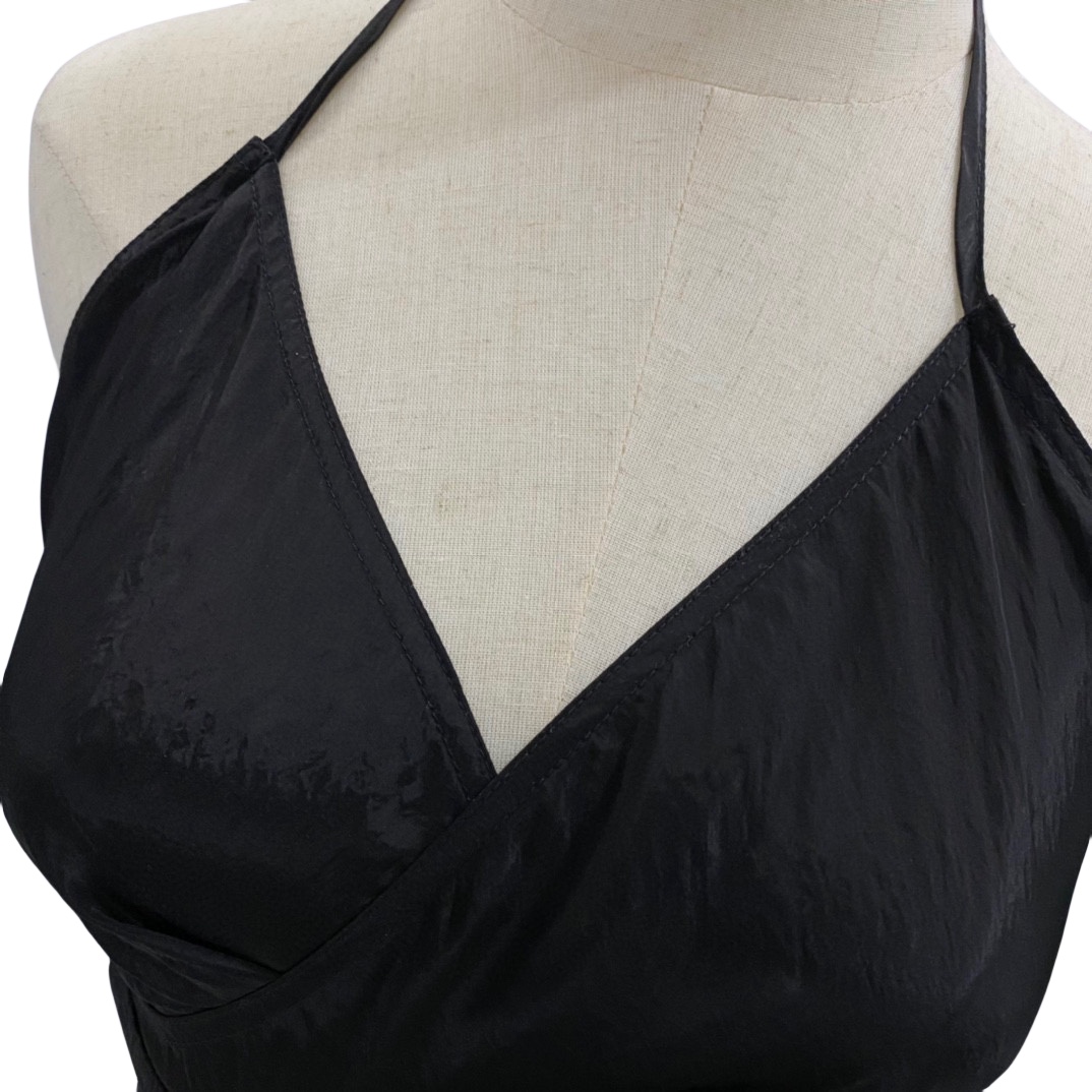 Rick Owens Laura Satin Wrap Top - DesignerGu