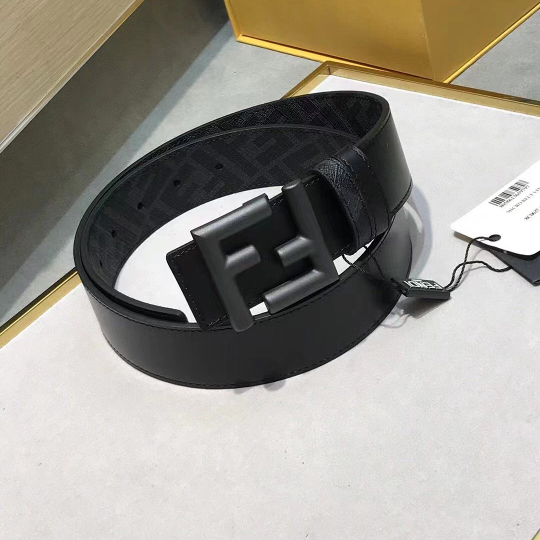 Fendi FF Logo-buckle Leather Belt - DesignerGu