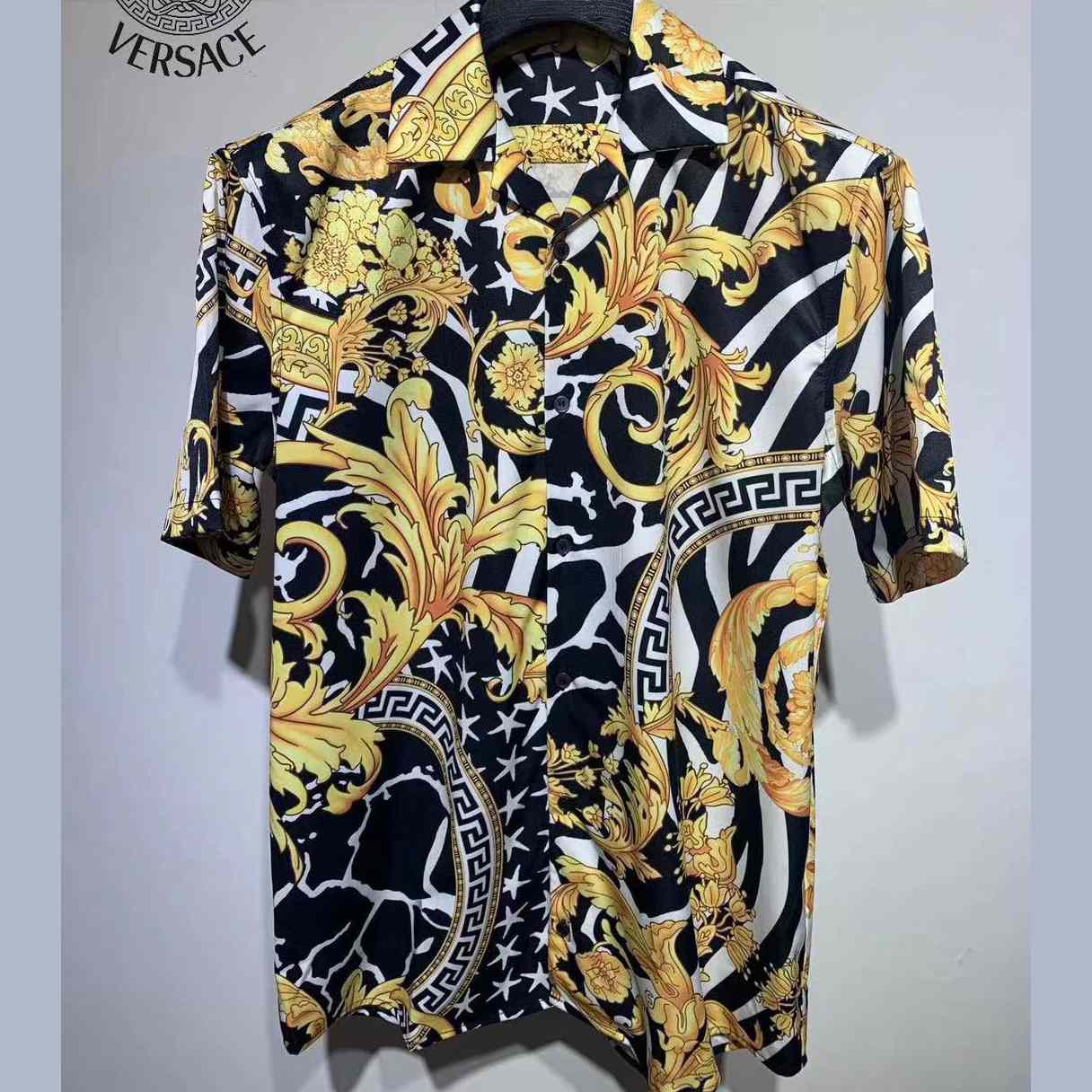 Versace Barocco Print Silk Shirt - DesignerGu