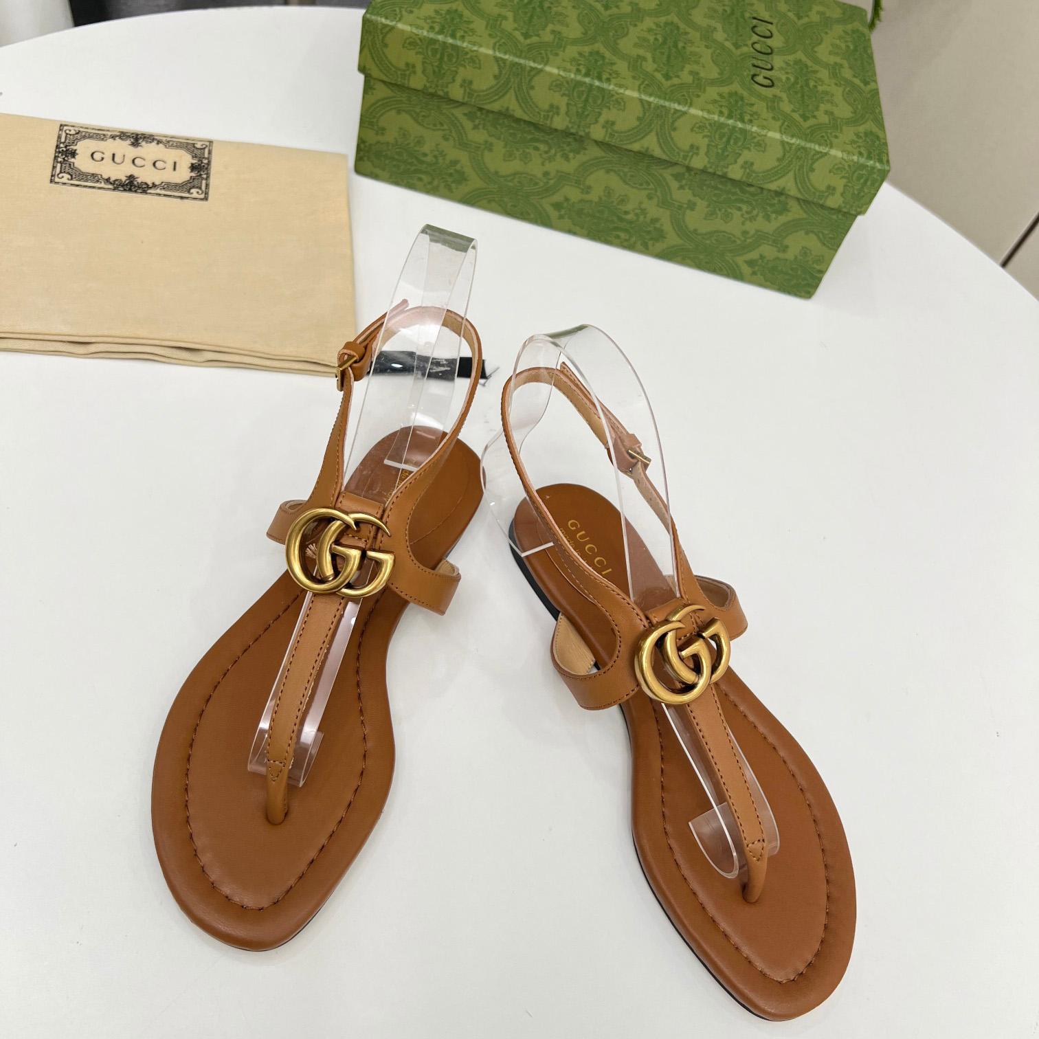 Gucci Women's Double G Thong Sandal - DesignerGu