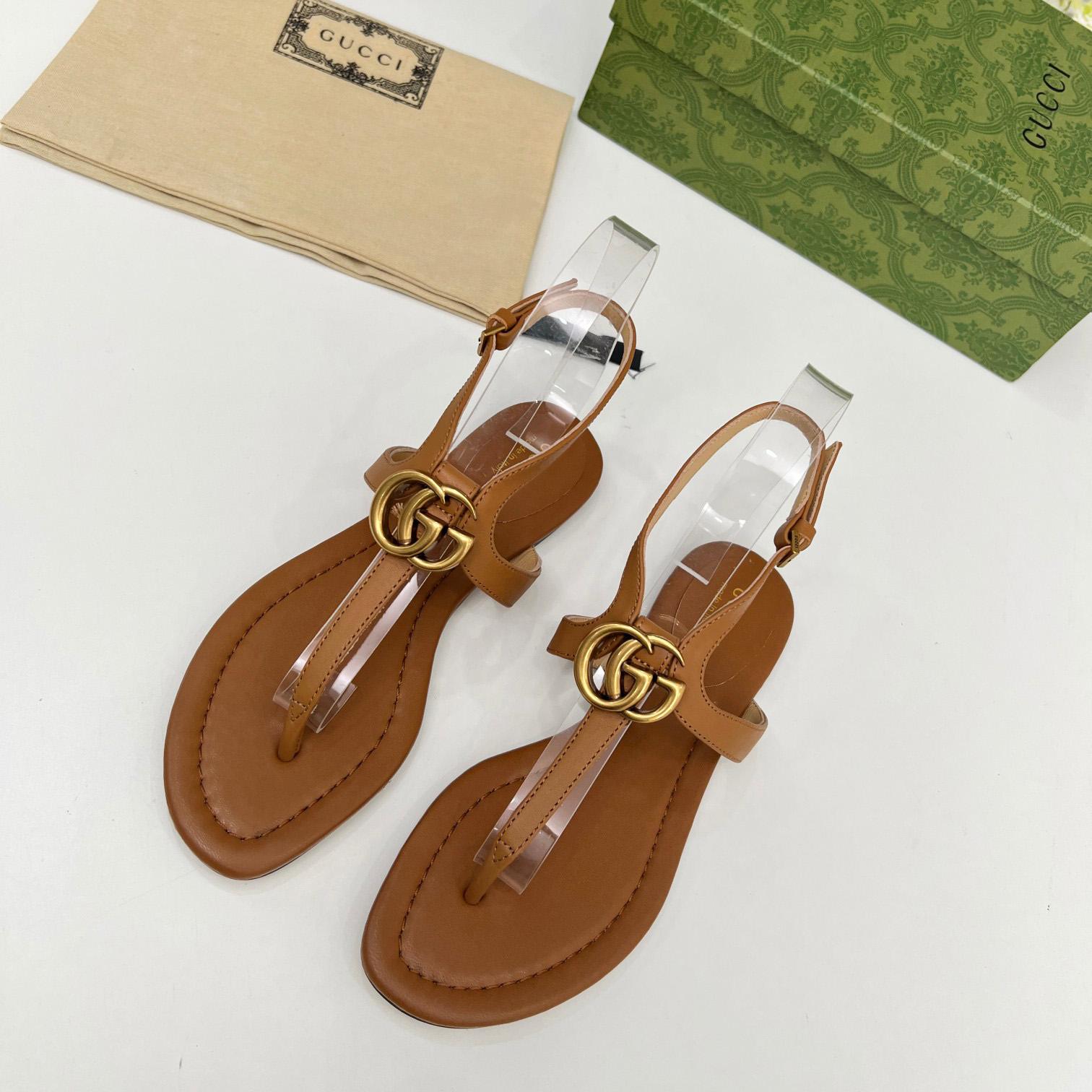 Gucci Women's Double G Thong Sandal - DesignerGu