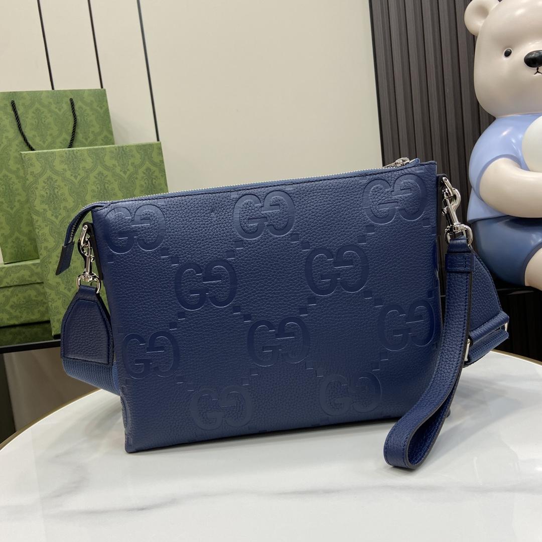 Gucci Jumbo GG Medium Messenger Bag - DesignerGu