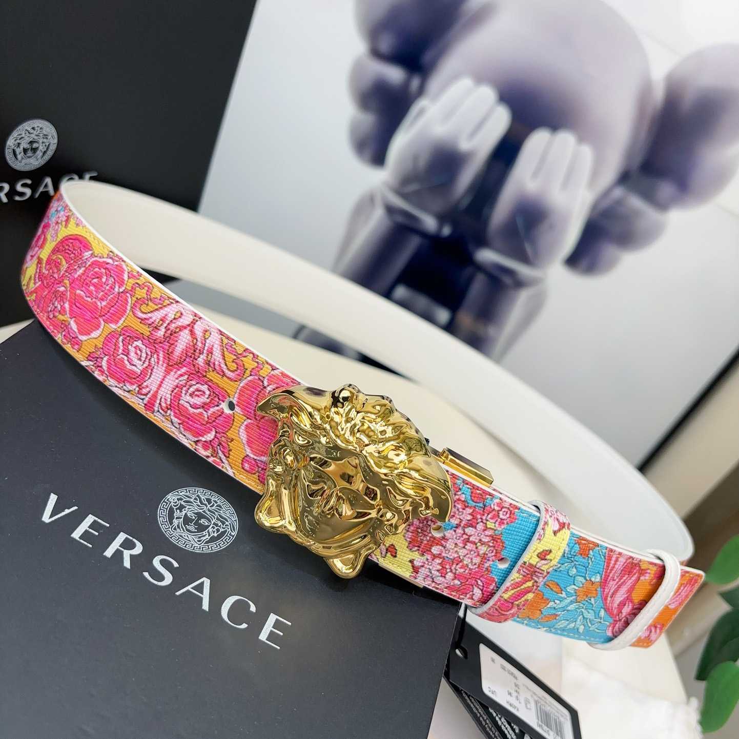 Versace Leather Waist Belt    40mm - DesignerGu