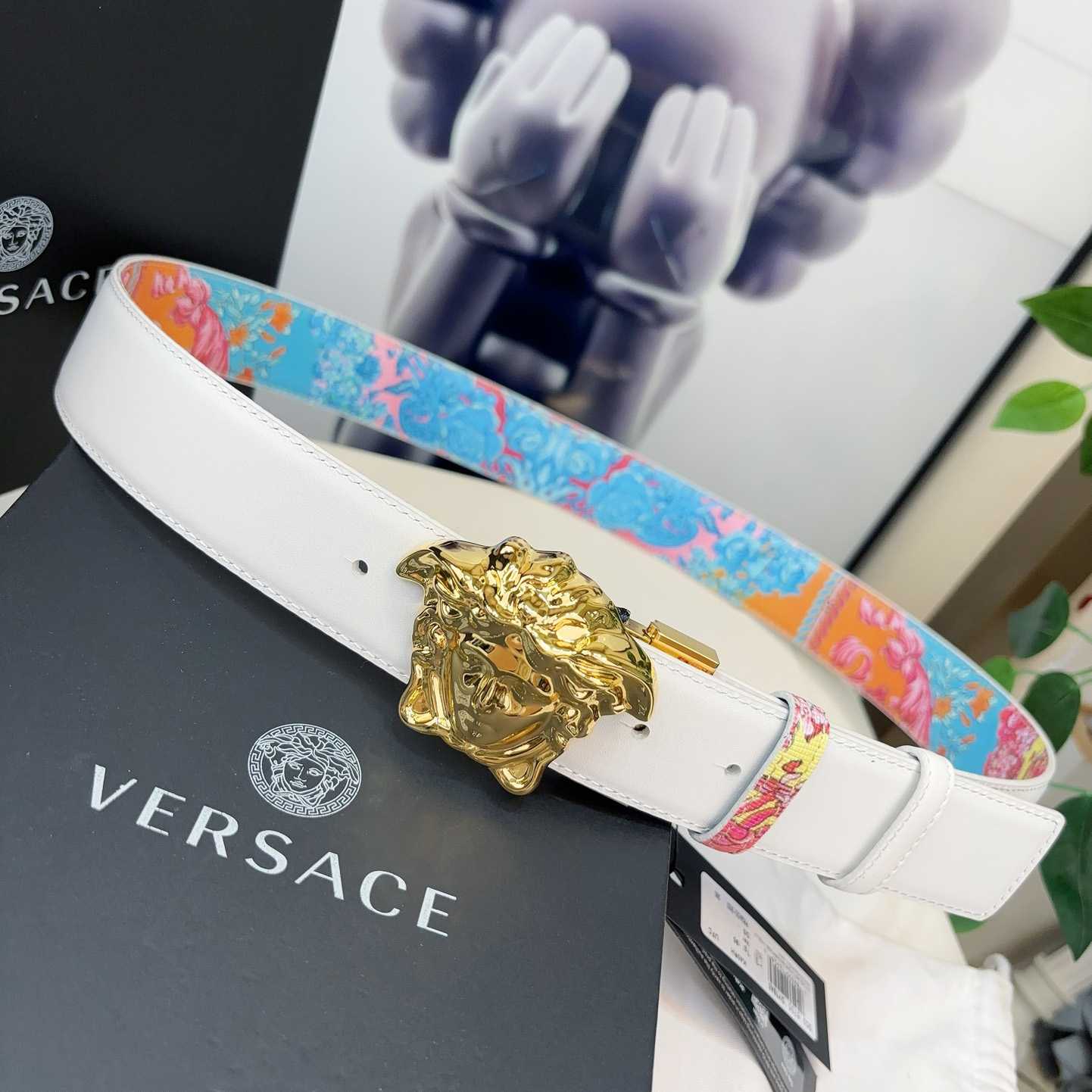 Versace Leather Waist Belt    40mm - DesignerGu