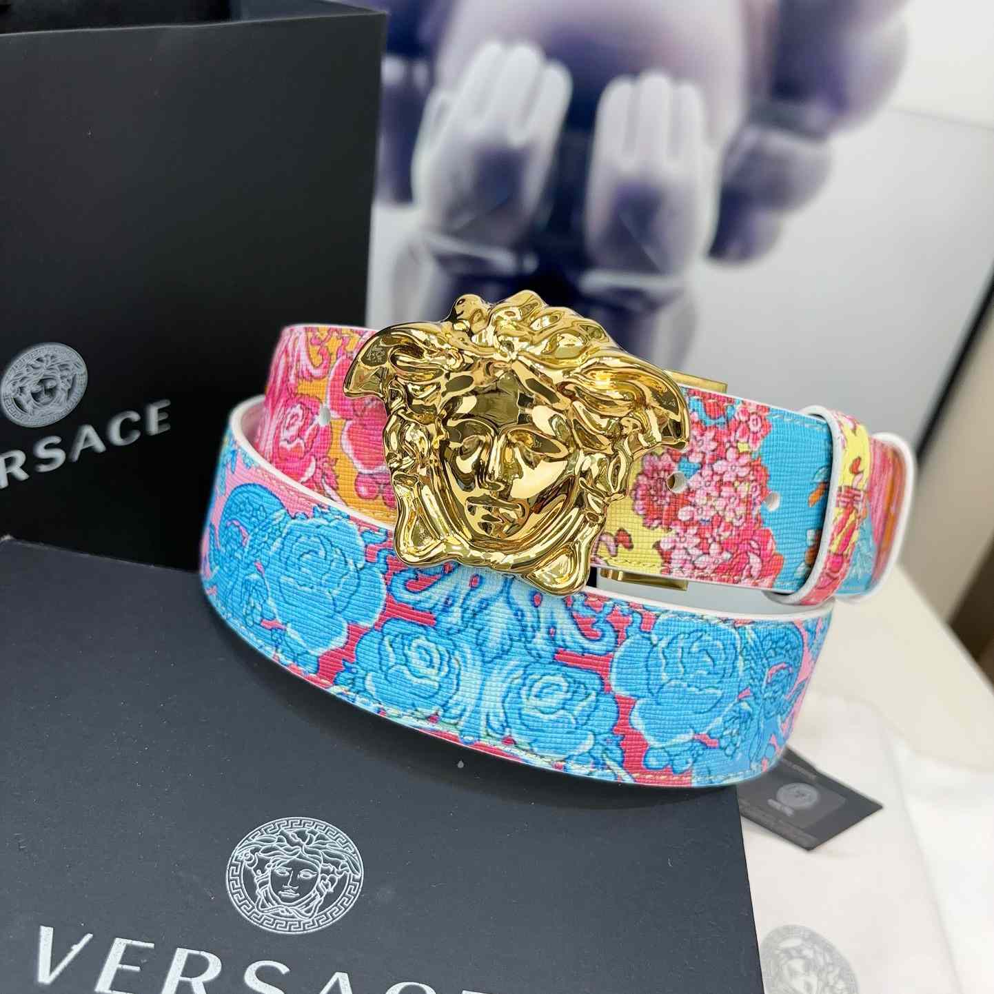 Versace Leather Waist Belt    40mm - DesignerGu