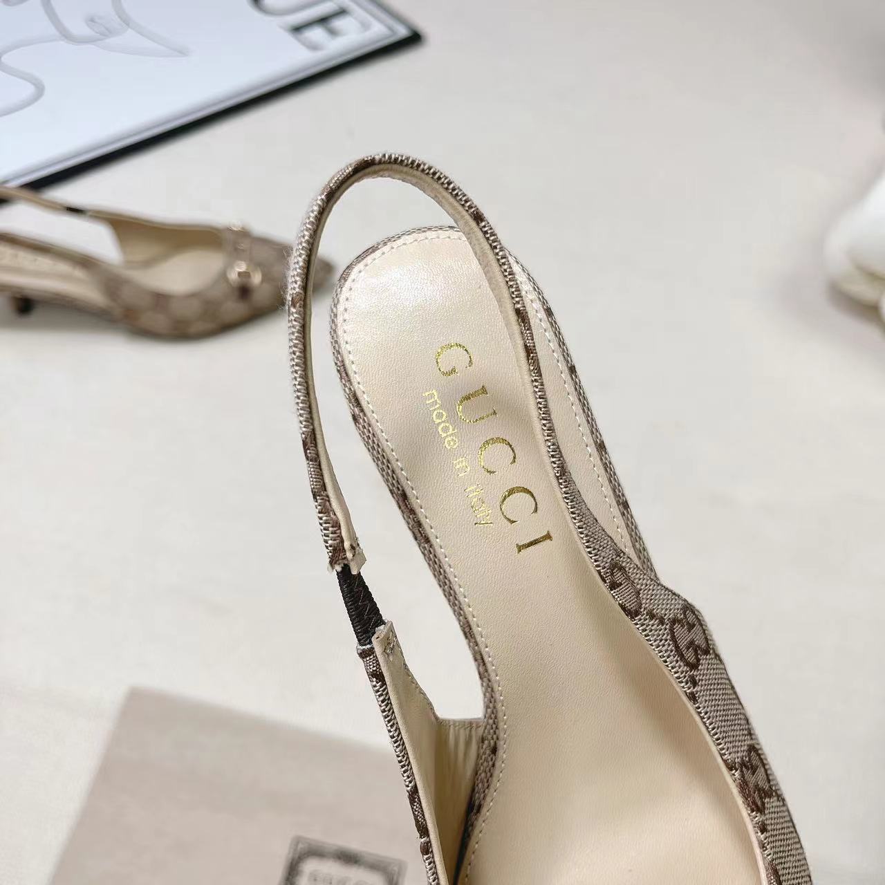 Gucci Women's Horsebit Slingback Pump - DesignerGu