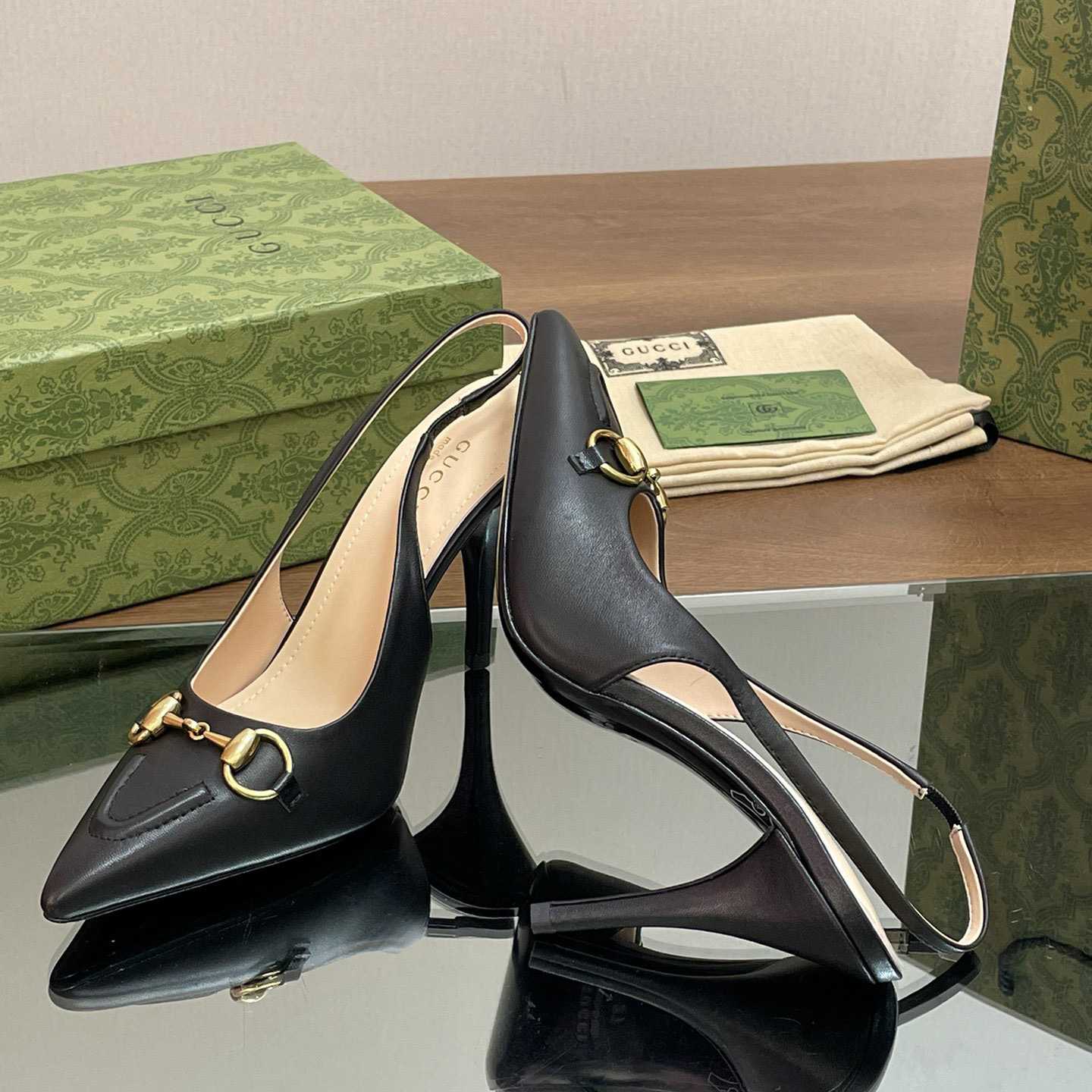 Gucci Women's Horsebit Slingback Pump - DesignerGu